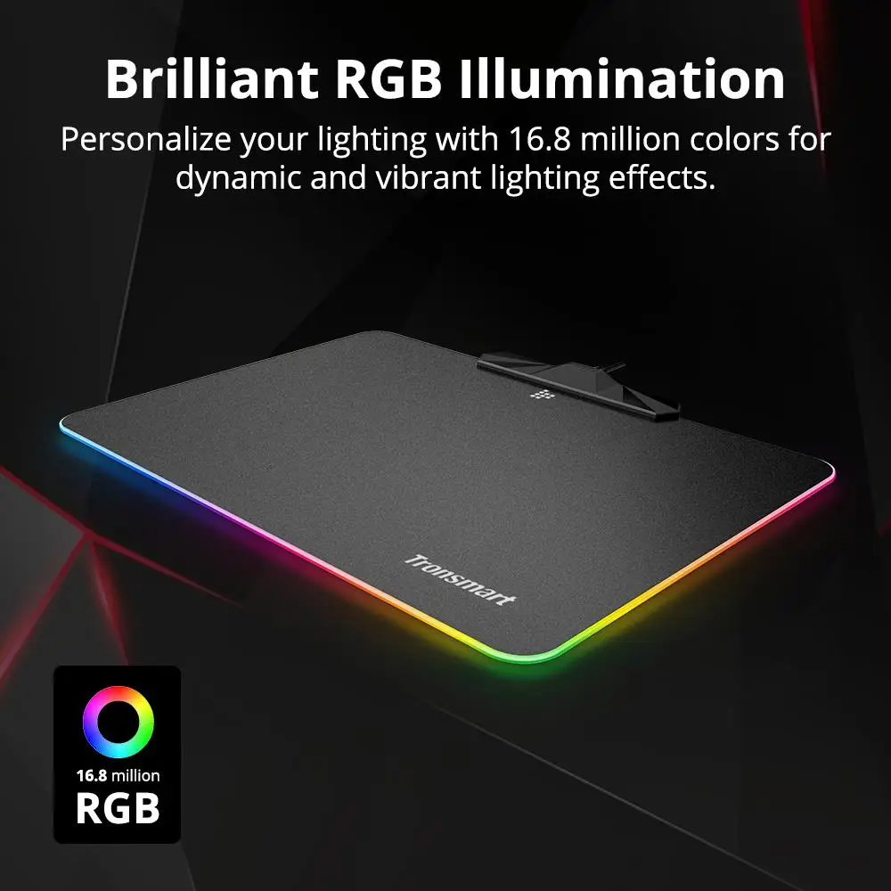 Tronsmart Shine X игровой коврик для мыши 1 68 миллионов RGB подсветки 9 режимов Лучистая