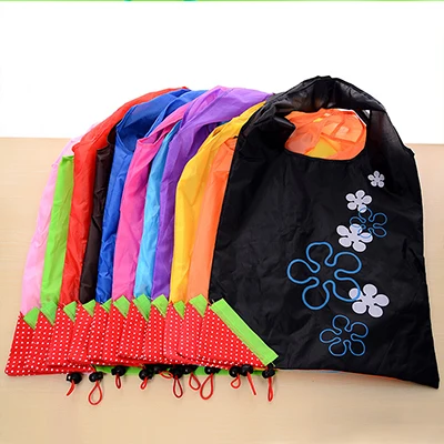 Women Shopping Bags 2019 Hot Creative Environmental Storage Bag Handbag Strawberry Foldable Reusable Grocery Nylon Eco Tote | Багаж и