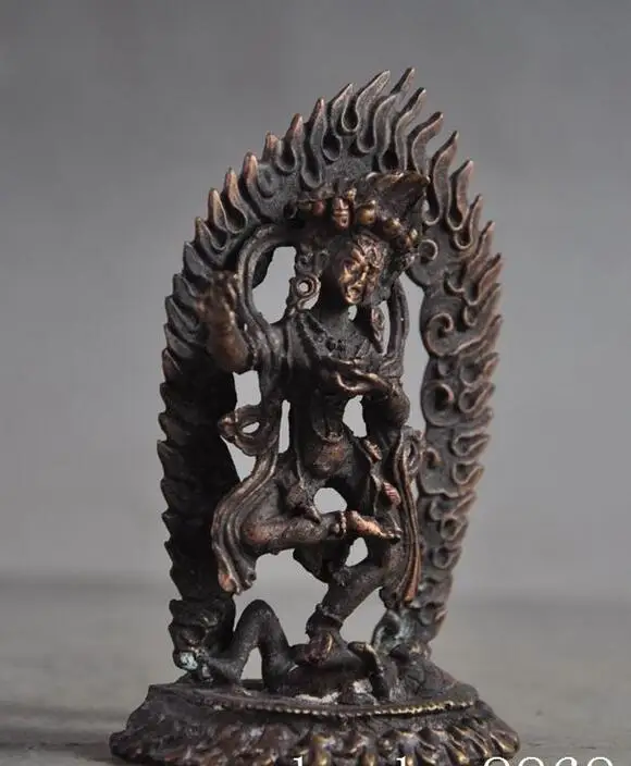 4&quotold Tibet Buddhism bronze Vajrayogini Vajravarahi Dakini Goddess Buddha Statue | Дом и сад