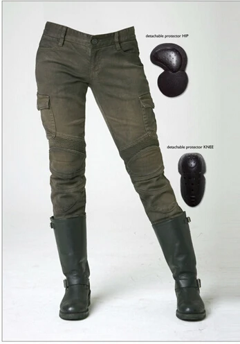 newest Uglybros MOTORPOOL UBS06 women jeans Motorcycle riding pants Jeans Army Green motor | Автомобили и мотоциклы