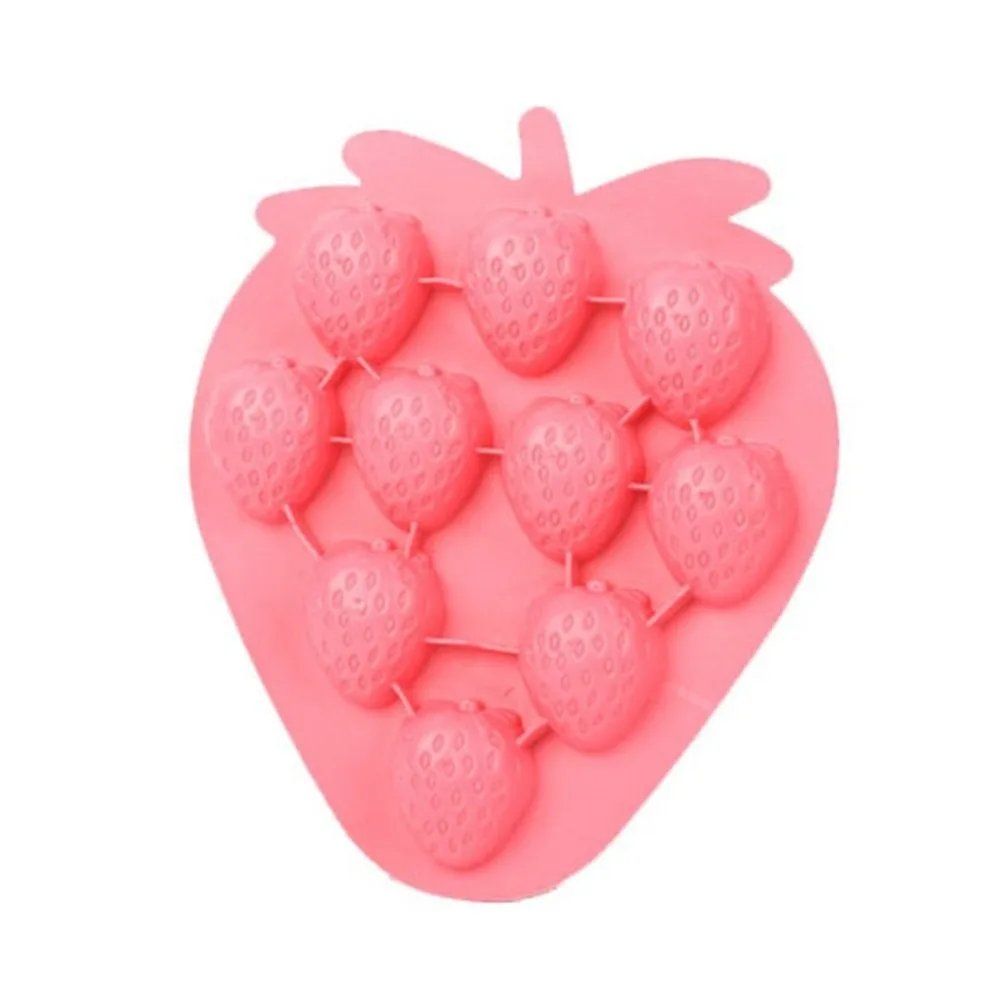 Форма для выпечки из силикона DINIWELL в форме клубники для замораживания льда, изготовления красивых желе и пудингов, мыла, баров для вечеринок и форм для напитков.