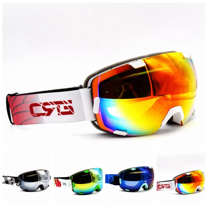 

Double UV400 Anti-Fog Ski Mask Glasses Girl's Brand Ski Goggles Skiing Women Snow Snowboard Goggles