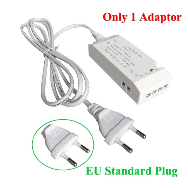 EU Standard Plug Under Cabinet Lights Closet Lamp 12V/DC 3W LED Cupboard Light Aluminum Round Shape Lamps For Kitchen Counter Lighting Bookshelf - Цвет: EU Standard Plug