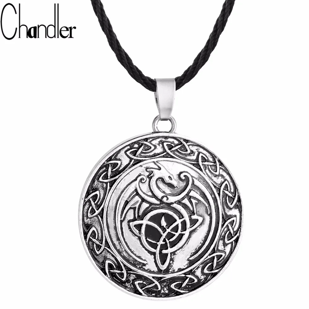 Подвеска с драконом Chandler Valknut для мужчин Славянский талисман в стиле викингов