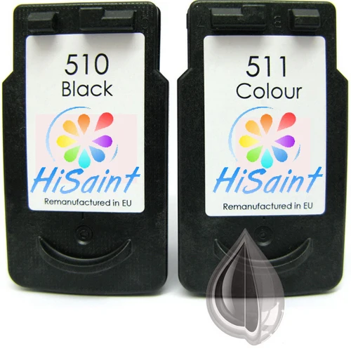 Черные и цветные восстановленные чернильные картриджи hisaint для струйного