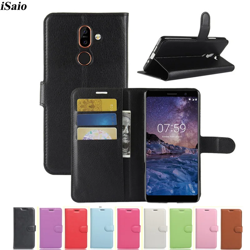 Чехол книжка для Nokia 7 / Plus кожаный чехол телефона 6 0 дюйма противоударный книжного