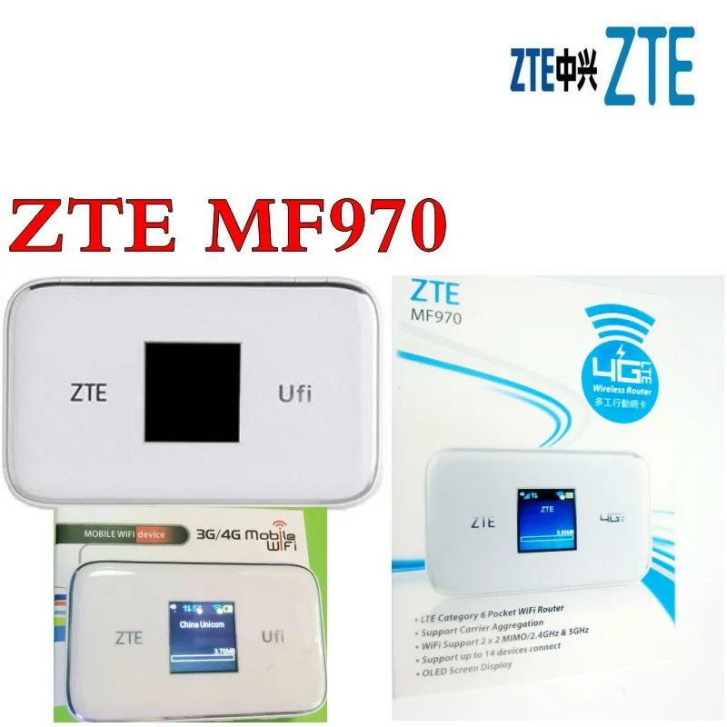 Разблокированный ZTE MF970 300Mpbs Cat6 wifi роутер 4g dongle LTE FDD B1/2/3/7/8/20/28/12|3G модемы| |