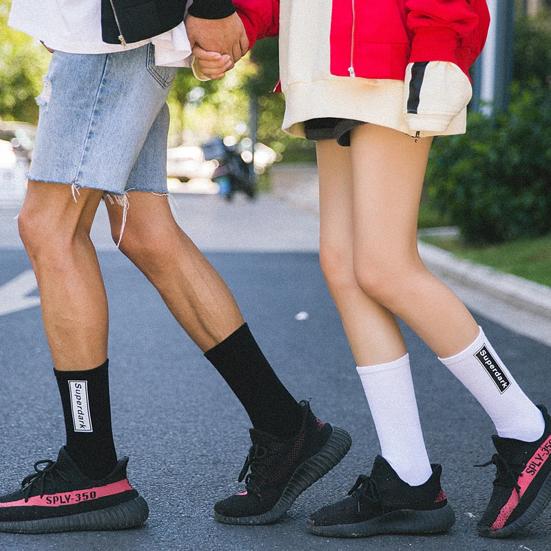 Модные мужские хлопковые носки с принтом в уличном стиле Harajuku Hombre дизайнерские