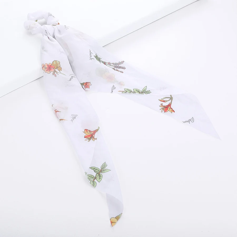 Floral 11 Haimeikang весенние галстуки-бабочки для волос резинка для волос конский хвост веревка для волос для женщин треугольный цветочный принт Эластичные аксессуары, ленты для волос - Цвет: Floral 11