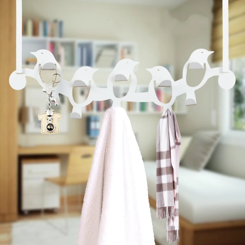 

The door hook strong creative traceless hook bathroom towel hanger nail free back door hanger ten hooks