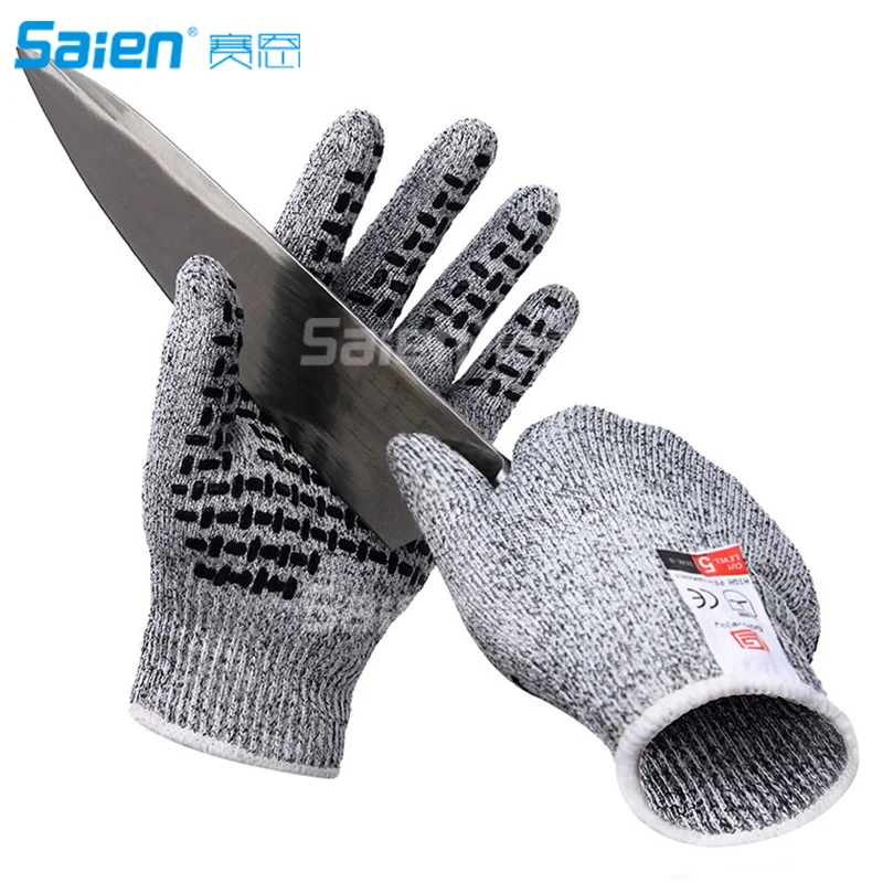 Защитные перчатки для резки-Защита высокого качества 5 силиконовая Нескользящая