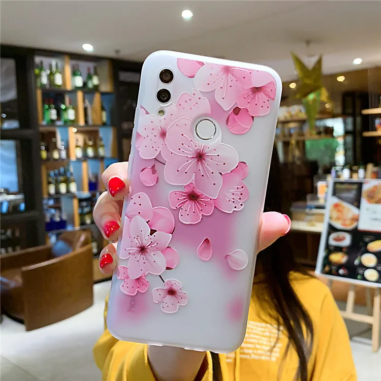 Милый чехол для Huawei P smart 2019 мягкий силиконовый из ТПУ Honor 8C 8S 8X 8 9 10 20 lite Nova 3 3i 5T