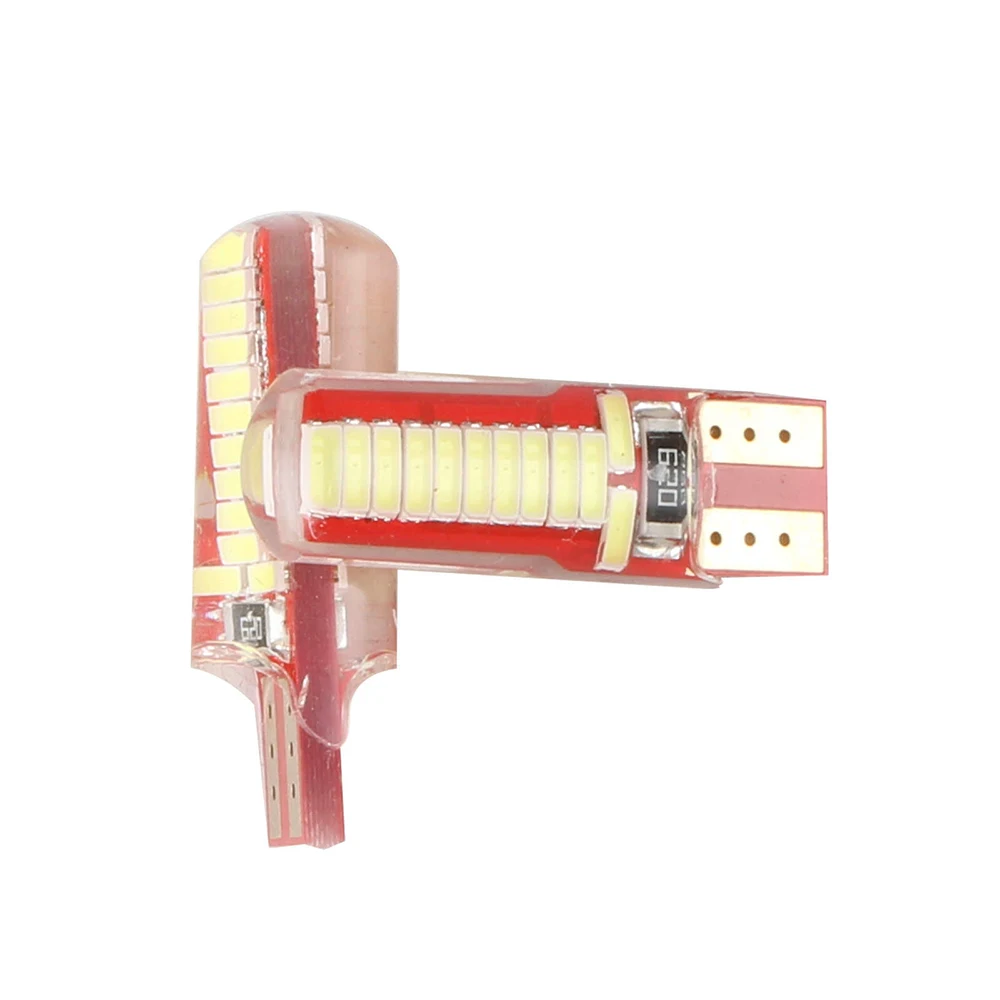 2 шт. автомобильная лампа T10 LED 4014 24SMD 6500K Диодная белые клиновидные