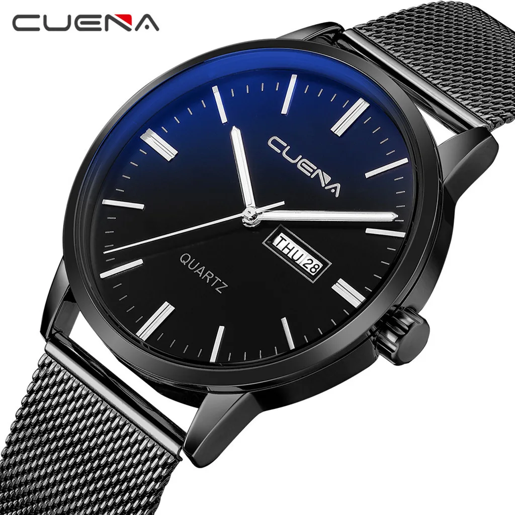 Часы CUENA Мужские кварцевые аналоговые модные спортивные в стиле милитари с датой