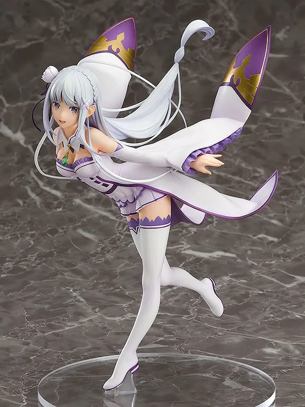 Re Zero Emilia фигурки 1/7 Scele Pre-Paind коллекционные игрушки 22 см
