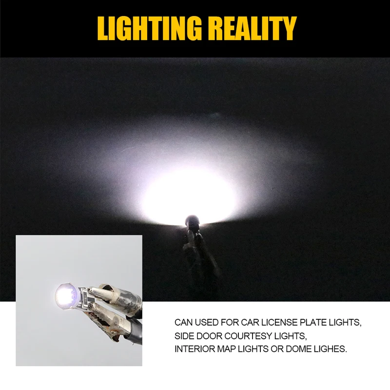 Hlxg 4 шт. 1 Вт SMD 12 В led T10 W5W 168 194 автомобильный внутренний зазор лампа для чтения
