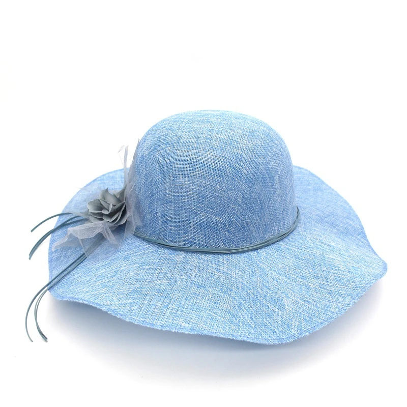 2019 широкий пляжный навес летние шляпы от солнца для женщин Cambric Chapeu Feminino органза