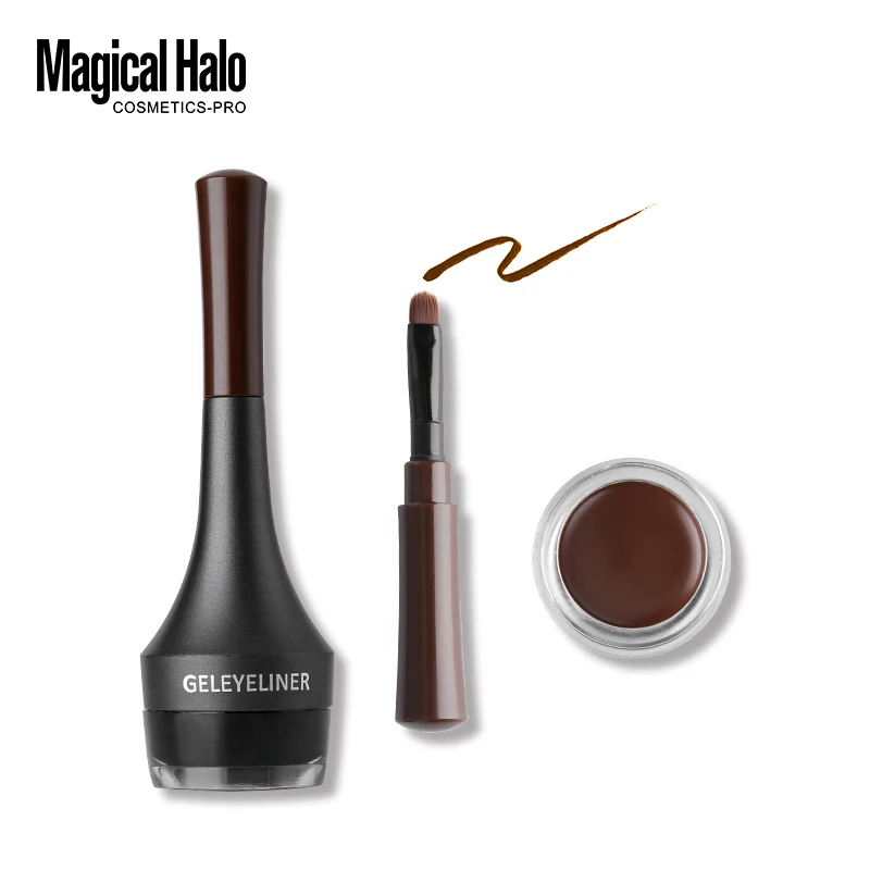 Подводка для глаз Magic Halo черная и коричневая гелевая подводка быстросохнущая