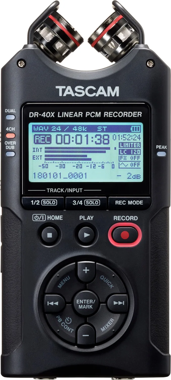 Модернизированный TASCAM DR40X портативный универсальный цифровой регистратор с