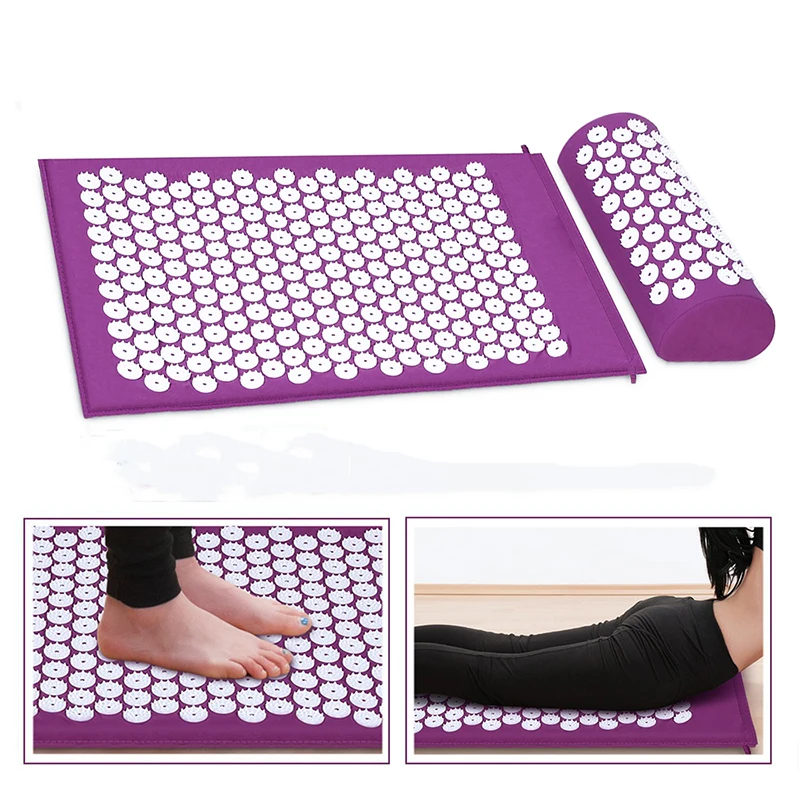 

Acupressure Massager Mat Relaxation Relief Stress Tension Body Yoga Mat Relieve Body Stress Pain Spike Cushion Mat with Pillow