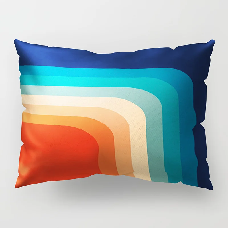 50x30cm Colorful Decorative Cushion Cover Rainbow pillow cover Square Sofa Chair Fashion Pillow Case Home Decor B-067 | Дом и сад