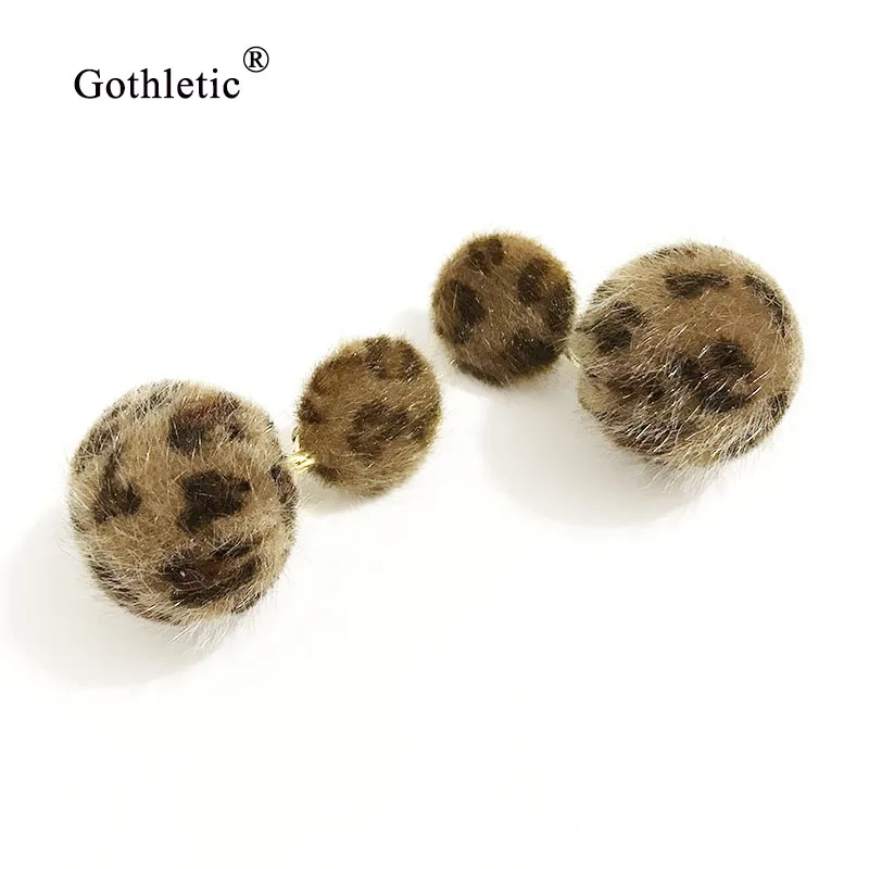 

Женские серьги-подвески с леопардовым принтом, 28 мм