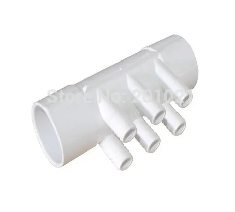 

PVC Water Manifold 2"S x 2" S with 6 3/4" Ports , 2" PVC Manifold female inlet and male outlet,Spa Hot tub