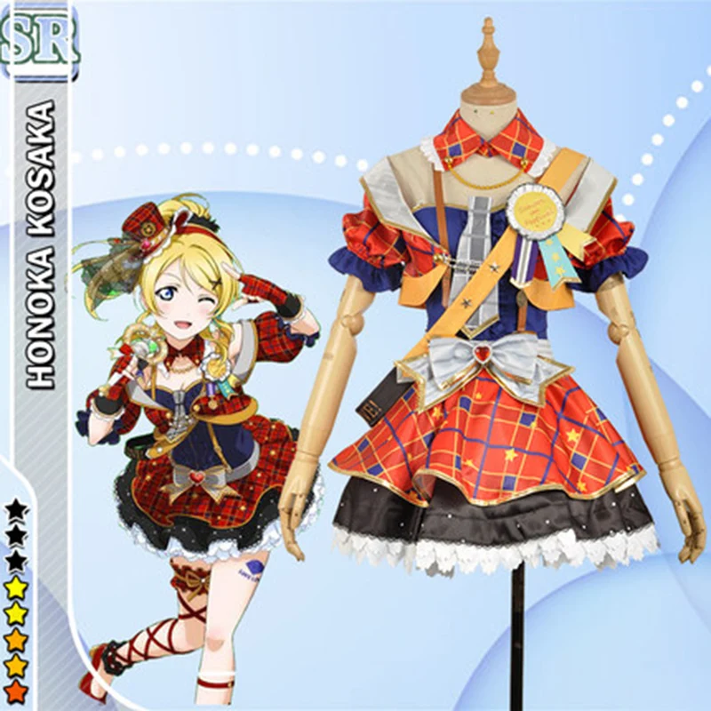 Rolecos японского аниме Love Live! Костюмы для косплея Idol возбуждение Косака Хонока