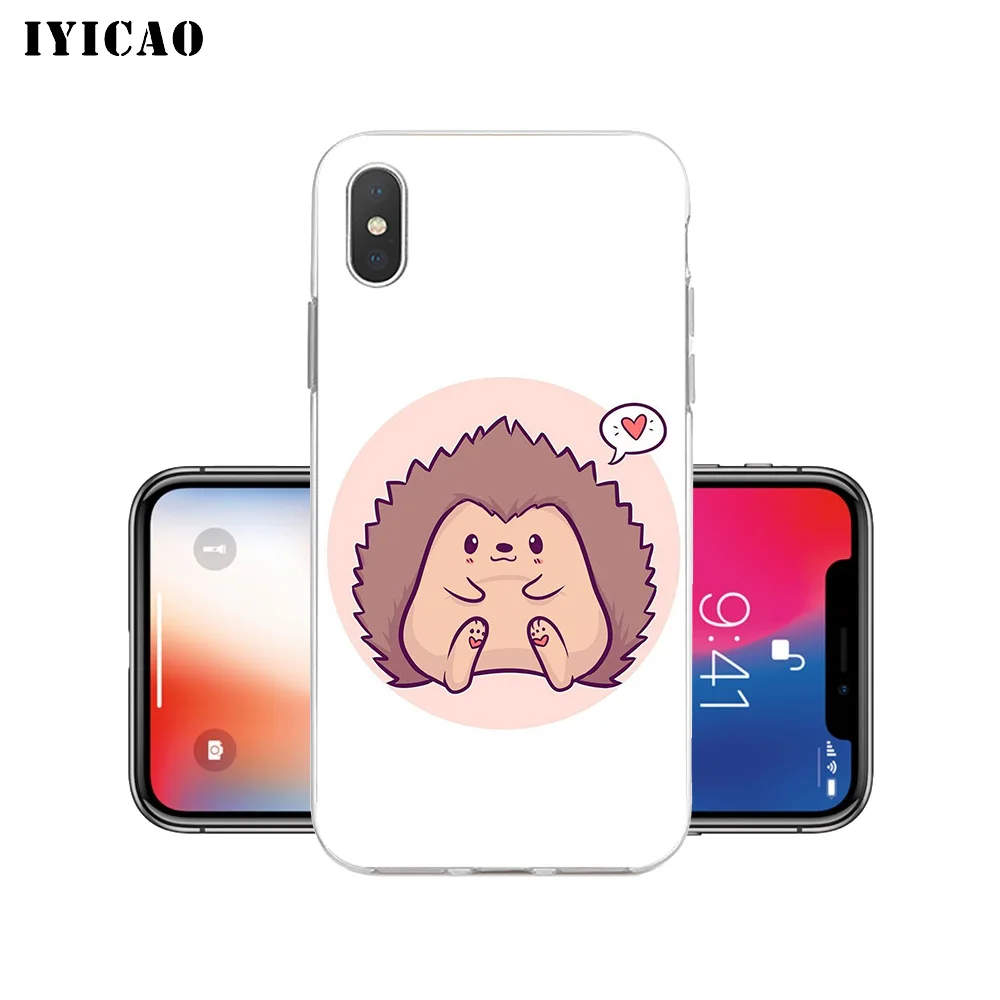 IYICAO милый мультяшный Мягкий силиконовый чехол для iPhone X XR XS MAX 6 6s 7 8 Plus 5 5S SE