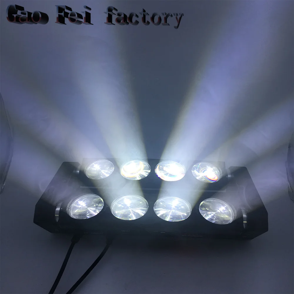 Светодиодный вращающийся головной светильник 8X12W RGBW 4 в 1 Lyre Dmx светодиодный диско