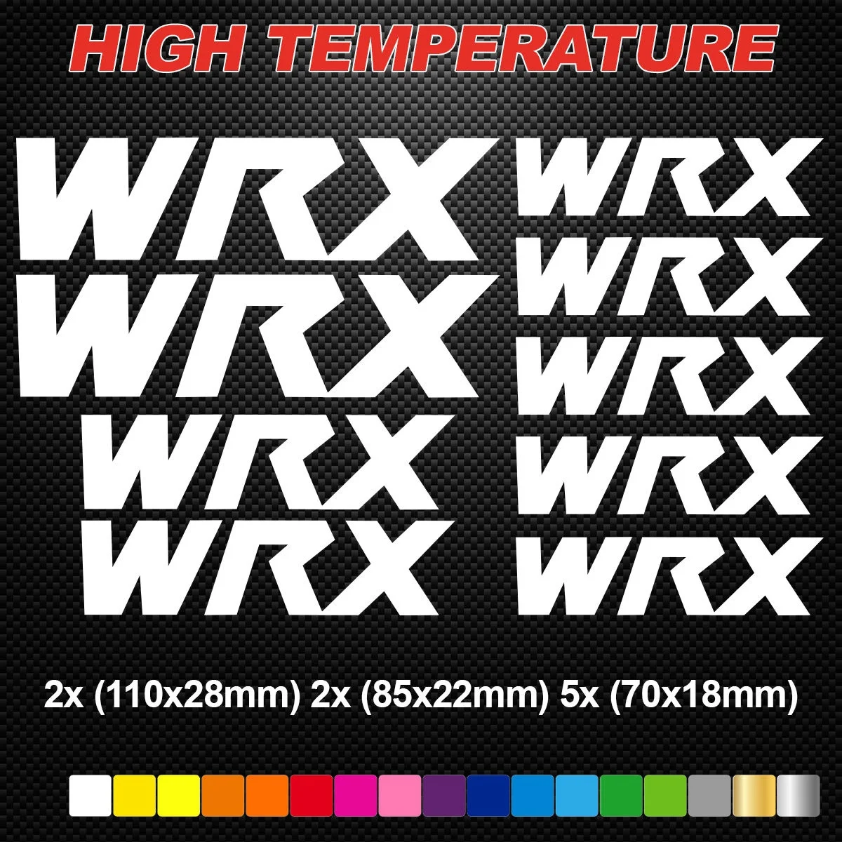 Виниловые наклейки на тормозной суппорт для стайлинга автомобиля 9 шт. WRX премиум
