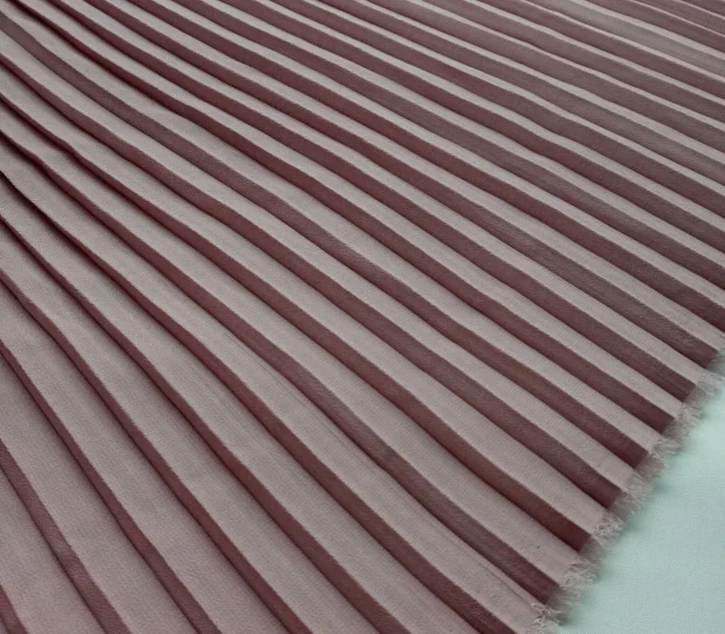 Mauve pink Платье Ткань плиссированная шифоновая ткань твердый орган измельченный мягкий дышащий DIY юбка Ткань Базен riche getzner - Цвет: Mauve pink