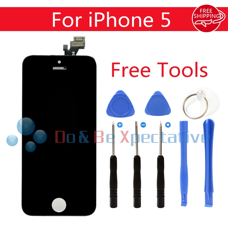 Качество AAA ЖК-дисплей для iPhone 5 Дисплей Сенсорный экран планшета Ассамблеи