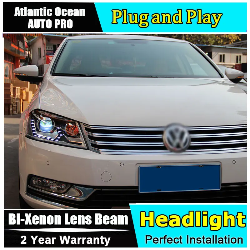 2011-2015 автомобильный Стайлинг для европейской версии Passat фары светодиодный ные DRL
