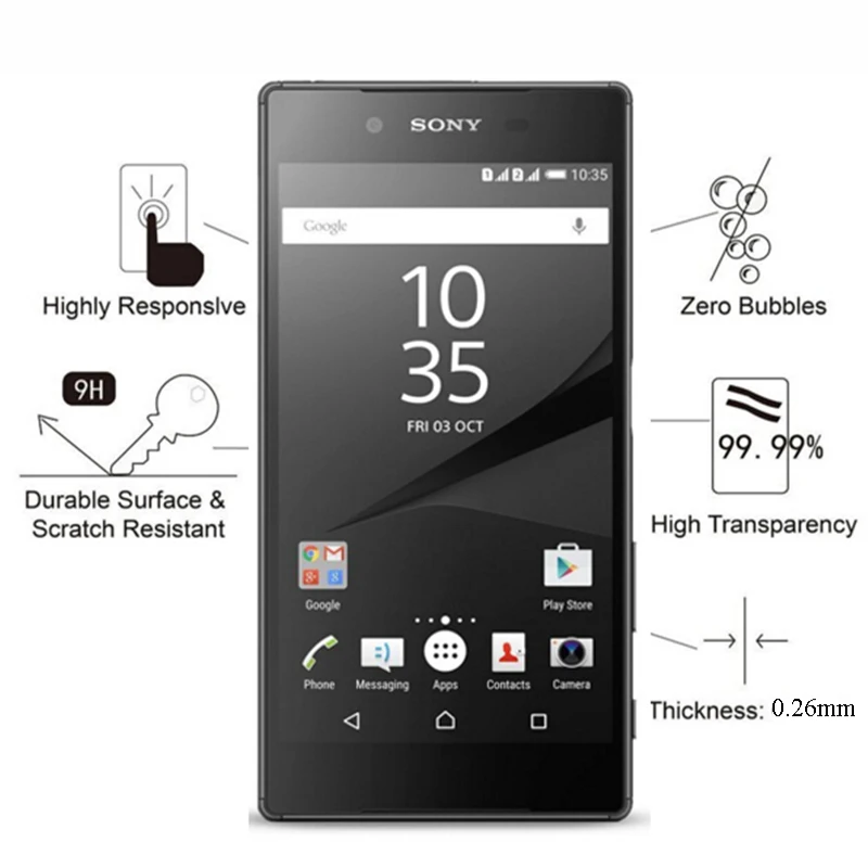 Передняя + задняя для Sony Xperia M4 Aqua E2303 E2353 E2306 E2333 E2363 E2312 Премиум Закаленное стекло