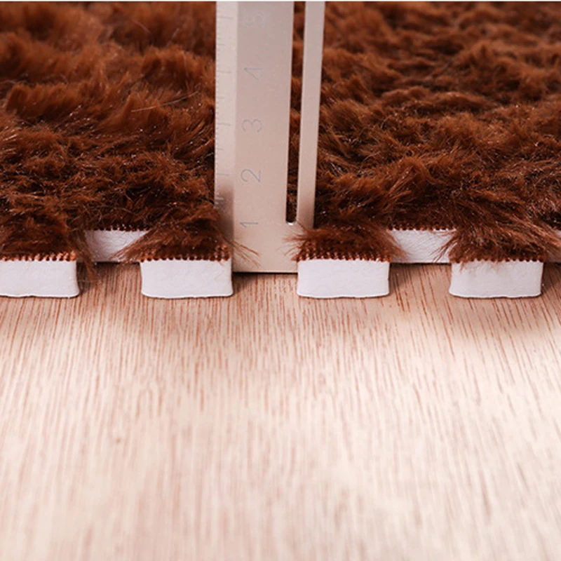 EVA Mosaic carpet Stitching child crawling mat door Super soft plush bedroom living room floor 30*30cm 3pcs | Дом и сад