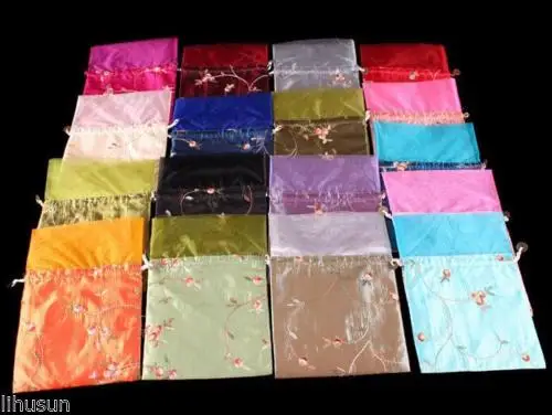 Wholesale10pcs Chinese Vintage Embroiderd Silk Jewerly Pouch Purse Gift Bag | Украшения и аксессуары