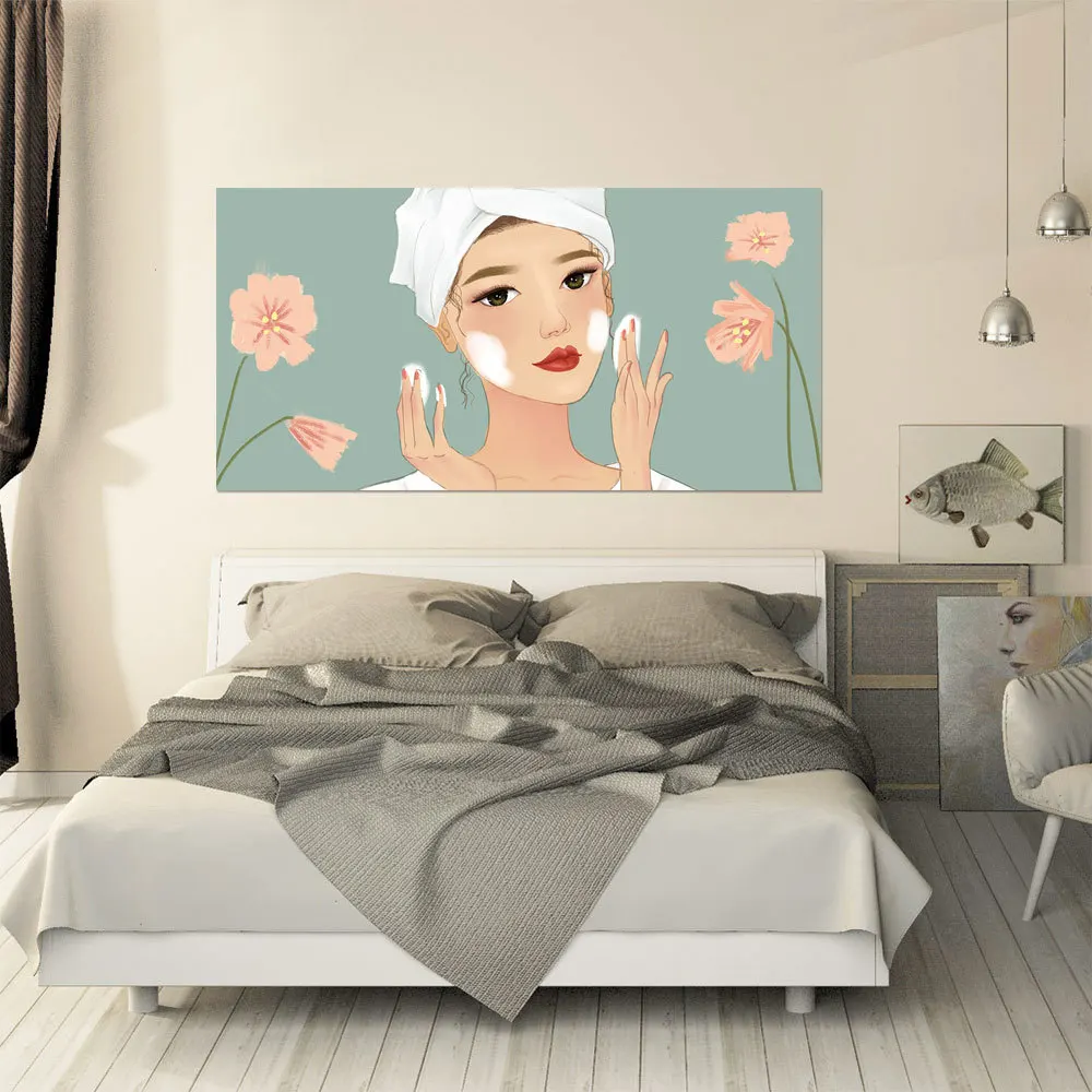 Творческий Bed Head украшение 3D наклейки на стену мультяшная красивая девушка