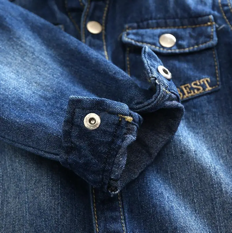 Весна-Осень 2018 модная джинсовая куртка для мальчиков пальто девочек одежда