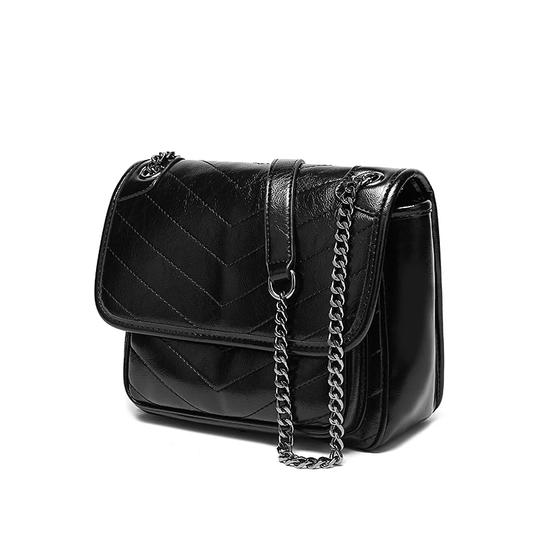 Сумки через плечо для женщин 2019 черная кожаная дизайнерская модная женская сумка