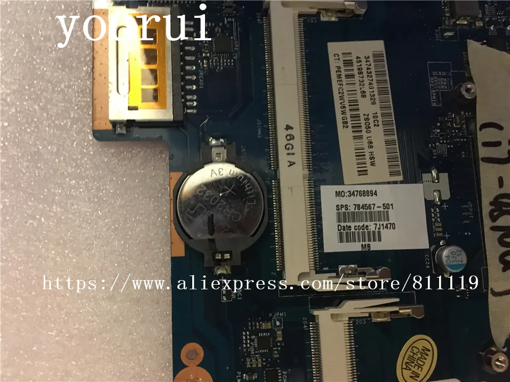 Yourui ZSO50 LA A992P для HP 15 R ноутбук материнская плата с i7 4510u Процессор 784567 001 601 DDR3 Тесты