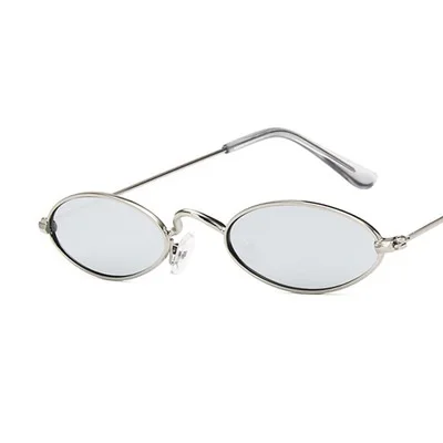 2018 Red Small Oval Ladies Sunglasses Women Steampunk Vintage Metal Frame Retro Sun Glasses Female Male Eyewear | Аксессуары для
