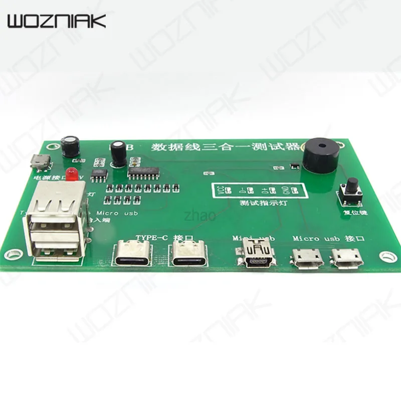 Возняк USB Дата-кабель 3 в 1 тестер доска usb-кабель типа c Мини Micro usbтелефонный LED
