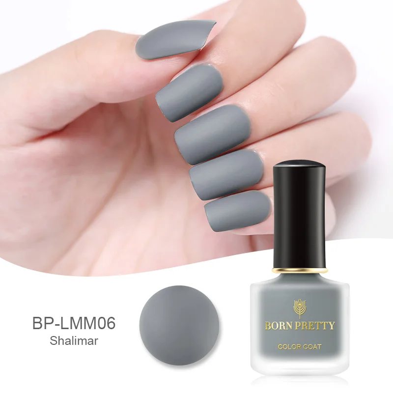 BP-LMM06 BORN PRETTY 6 мл матовый лак для ногтей маникюр живопись лак для ногтей Черный Фиолетовый лак дизайн - Цвет: BP-LMM06