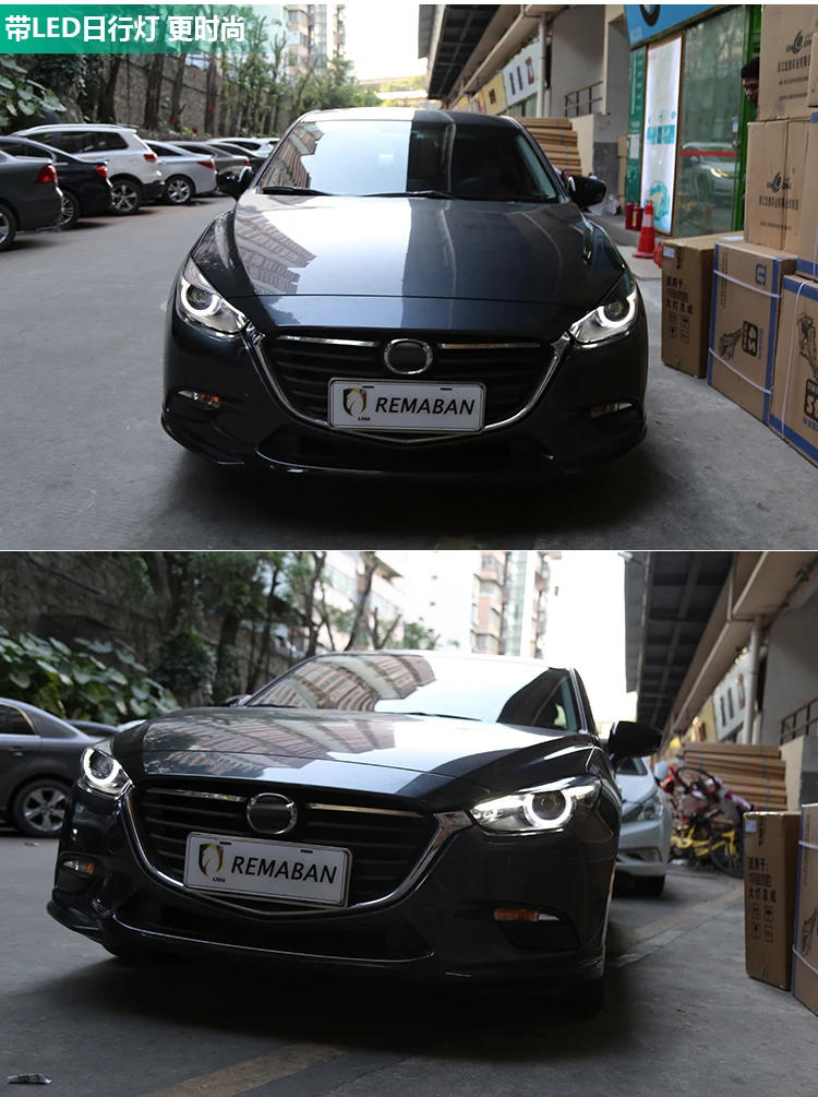 AKD автомобильный Стайлинг Головной фонарь для Mazda 3 фары- Мазда 3 Axela светодиодный фонарь светодиодный DRL Hid Bi Xenon автомобильные аксессуары