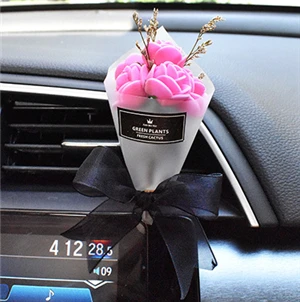 

1 Piece Car Styling Air Vent Freshener Dry Foam Flower Best Gift For Wedding Birthday Car Decoration