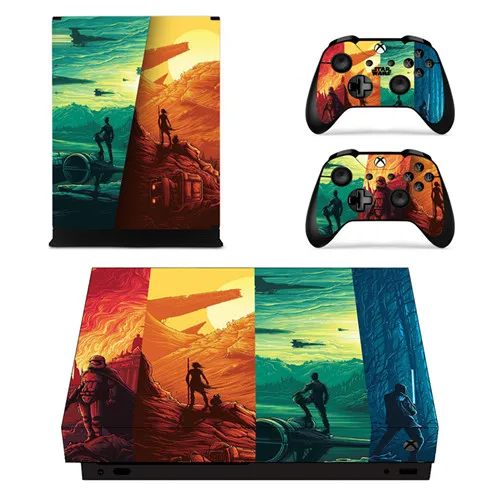 YSX1X0706 Звездные войны Дарт Вейдер Кожа Наклейка для microsoft Xbox One X консоль и 2 контроллера для Xbox One X Скины Наклейка s винил - Цвет: YSX1X0706