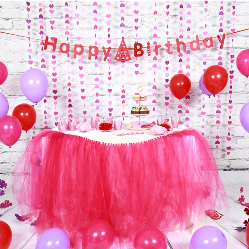 

Happy Birthday Bunting Banner Sets Party Latex Balloons Paper Garland Baby Shower Girl First Birthday Party Decoration Supplies
