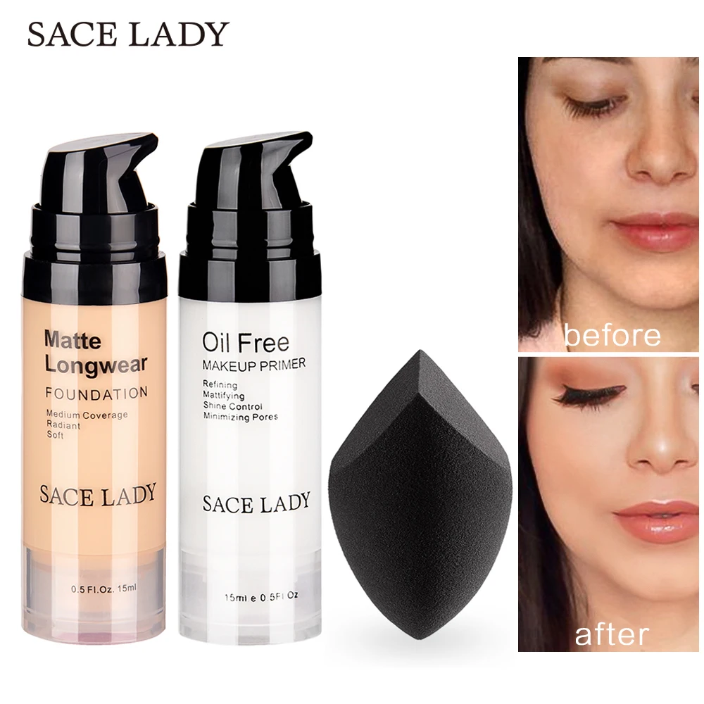 Набор для макияжа Sace Lady Pore невидимый матовый тональный Праймер база набор