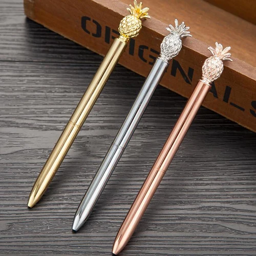 

1PC Metal ballpoint pens 1.0mm Creative fruit series stationery writing pen 3 colors School escolar Office supplies (tt-3019)